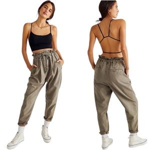 Free People Margate High Rise Pleated Trousers XS